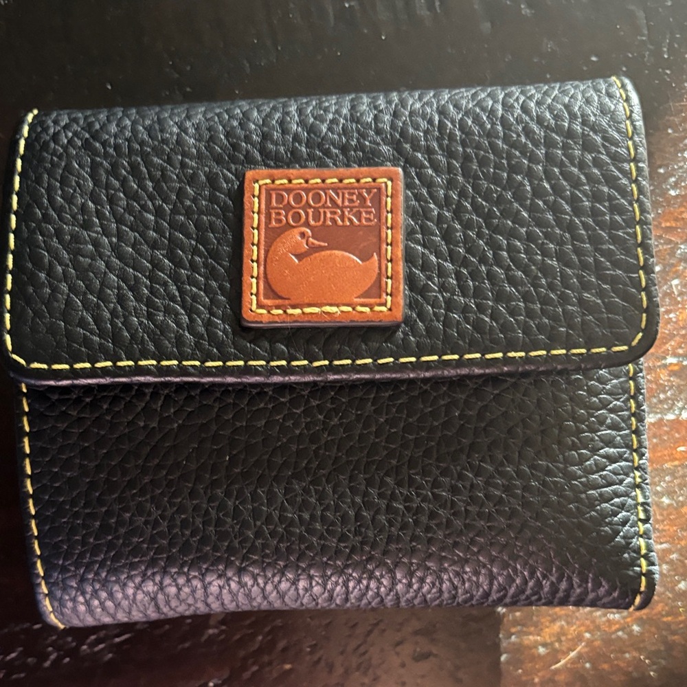 Dooney & Bourke Black Pebbled Leather Wallet